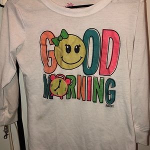 White & Pink Emoji Pajama Set